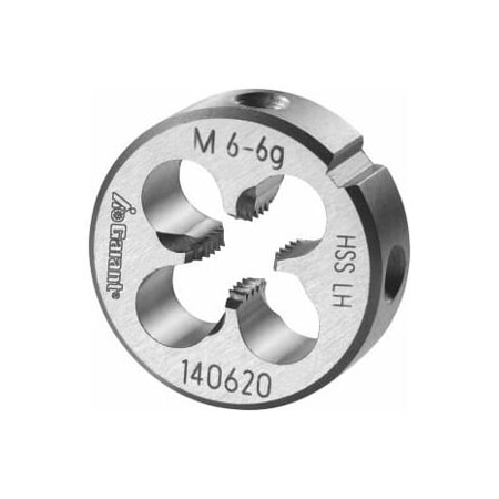 Garant M6X1 HSS Round Die, Left-Hand, Closed/Pre-Slit Form 140620 M6